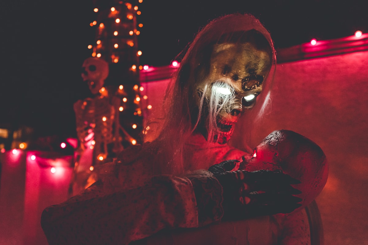 brown skull Halloween decor related to Santa's Little Dreamcatcher: Nightmare Before Christmas Baby Bedding