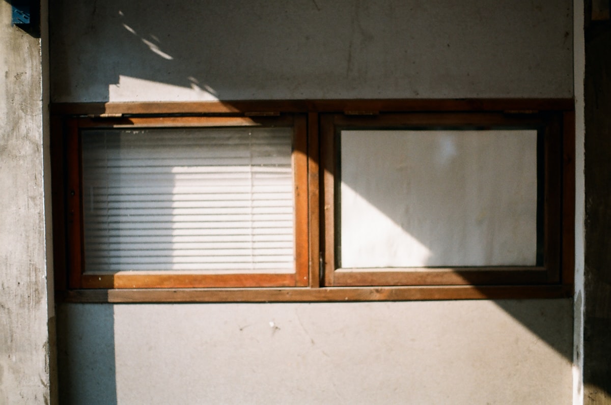 brown wooden framed glass window related to Foam Board Valance | Window Treatments
