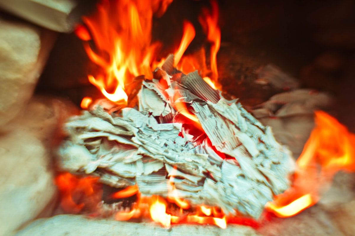 burning wood on fire pit related to Cozy Up with Clay: The Ultimate Guide to Outdoor Fire Chimineas