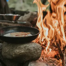 Campfire Pancakes & Bacon related to Elevate Your Outdoor Cooking with the Best Big Green Egg Chimmieas for Sale