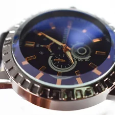 chronograph watch displaying 8:11 time related to Elegant Nights: Explore the Best Navy Blue Coverlets for Your Queen-Size Bed