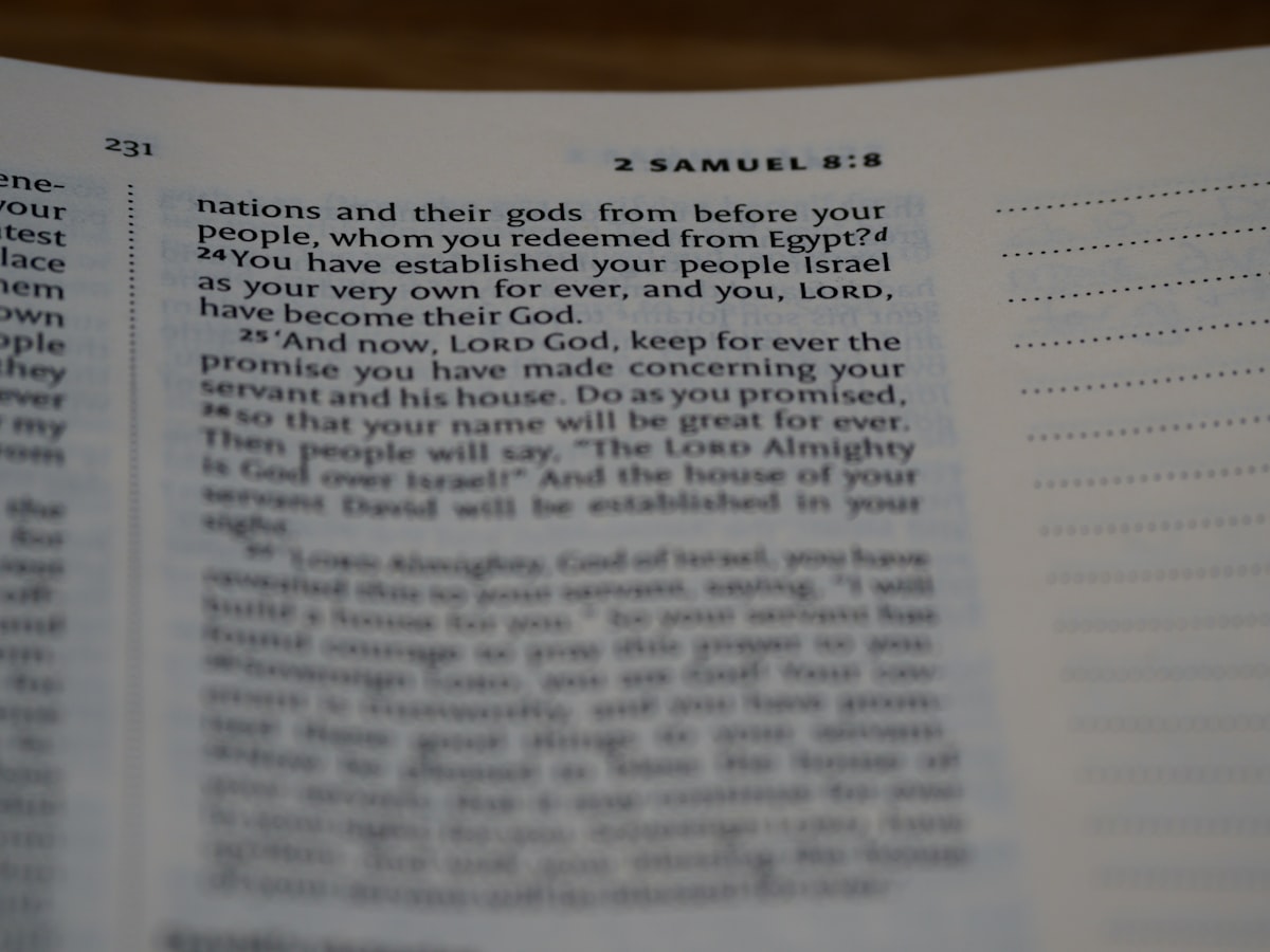 close up, bokeh, macro, blur, blurred background, close focus, bible, old testament, 2 samuel, samuel, book of samuel, gad, nathan, covenant, law, Nevi'im, prophets, Deuteronomistic history, rabbinic literature, shavuot, christian, judaism, history, text, reading, bible study, devotions, text, NIV, New International Version, type, typography, canon, christianity, holy scripture, holy bible, scripture,
 related to Guide to Making a Valance: Elevate Your Window Decor