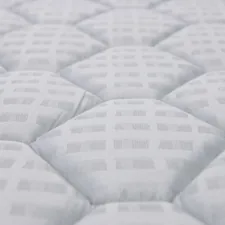 Close-up of a white quilted mattress texture related to Experience the Comfort of Quilted Cotton Coverlet