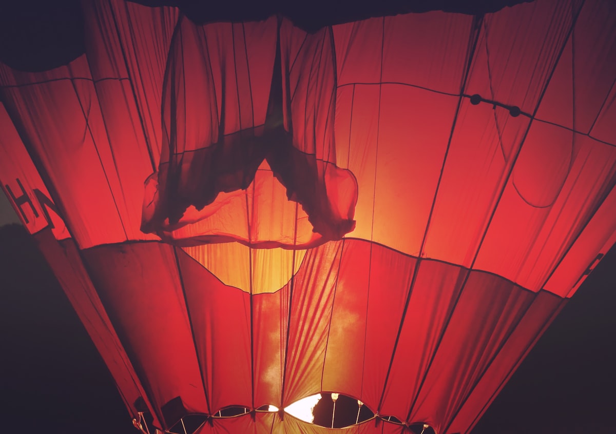 close-up photo red hot air balloon related to How to Make a Balloon Valance
