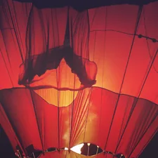 close-up photo red hot air balloon related to How to Make a Balloon Valance