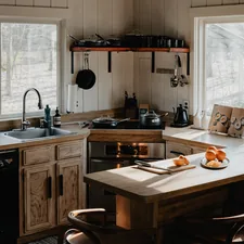 Country home kitchen 4/4 (IG: @clay.banks) related to Cozy Up Your Kitchen with Country Style Curtains and Valances