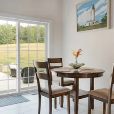 Dining area (IG: @clay.banks) related to Patio Door Valances
