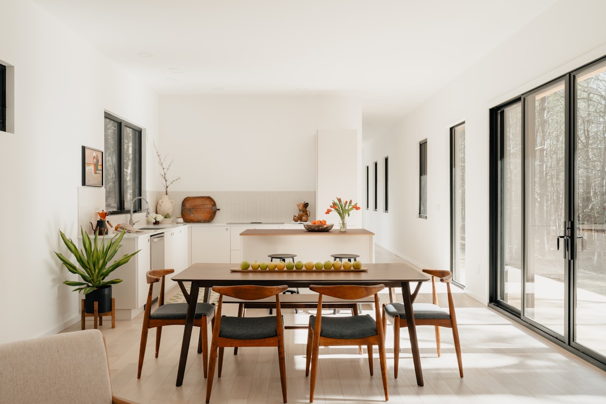 dining room area (IG: @clay.banks) related to Elevate Your Dining Room with a Marble Top Buffet Sideboard