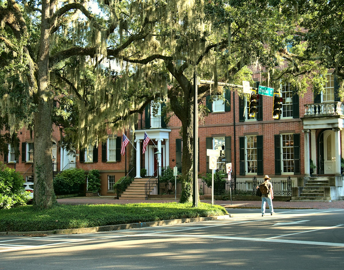 Drayton Street, Savannah, Georgia, USA related to Luxuriate in Nature's Embrace at the Serene Bed and Breakfast Savannah