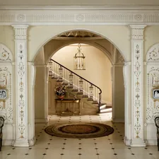 E-11: English Entrance Hall of the Georgian Period, c. 1775 Date: c. 1932 Artist: Designed by Narcissa Niblack Thorne American, 1882-1966 https://www.artic.edu/artworks/43718/e-11-english-entrance-hall-of-the-georgian-period-c-1775 related to Elegant Entryways: Incorporating an Antique Entryway Bench