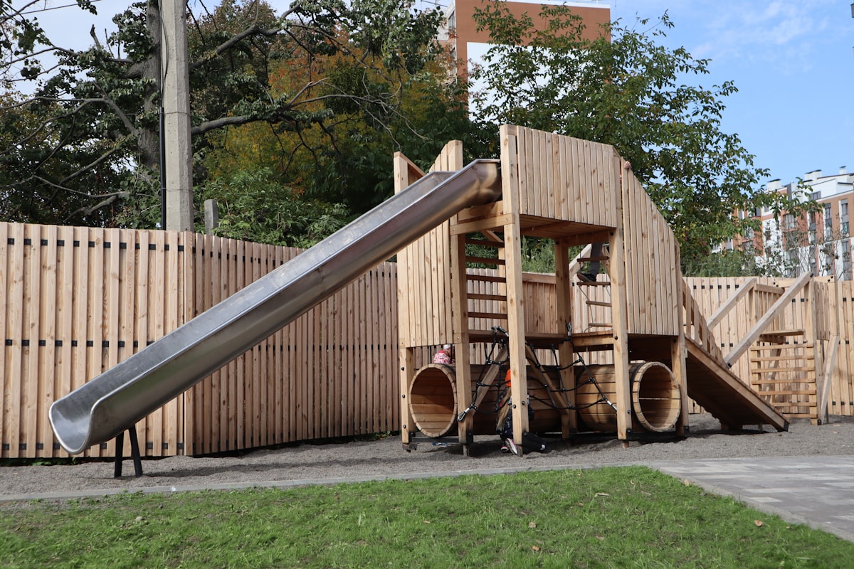 Ecological playground. The city of Rivne, Ukraine. related to Ultimate Fun: Loft Beds with Slides for Kids' Bedrooms
