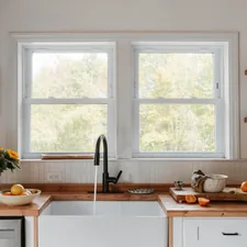 Farmhouse kitchen (IG: @clay.banks) related to Valances for Kitchen Windows: Styles & Inspiration