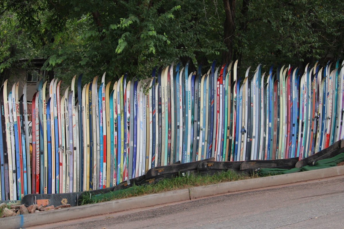 Fence made of colorful Skis. Zaun aus bunten Skier. 11 Oktober 2025 related to Elevate Your Home Decor with Painted Sideboards for Sale