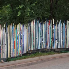 Fence made of colorful Skis. Zaun aus bunten Skier. 11 Oktober 2025 related to Elevate Your Home Decor with Painted Sideboards for Sale