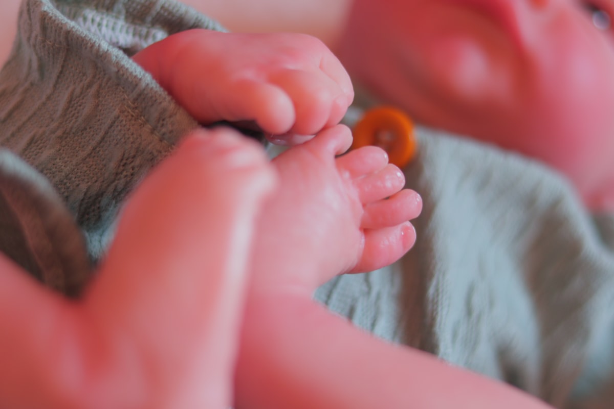 Focus on Baby Feet (Reborn Doll) related to Transform Your Nursery with Babies R Us Elephant Bedding