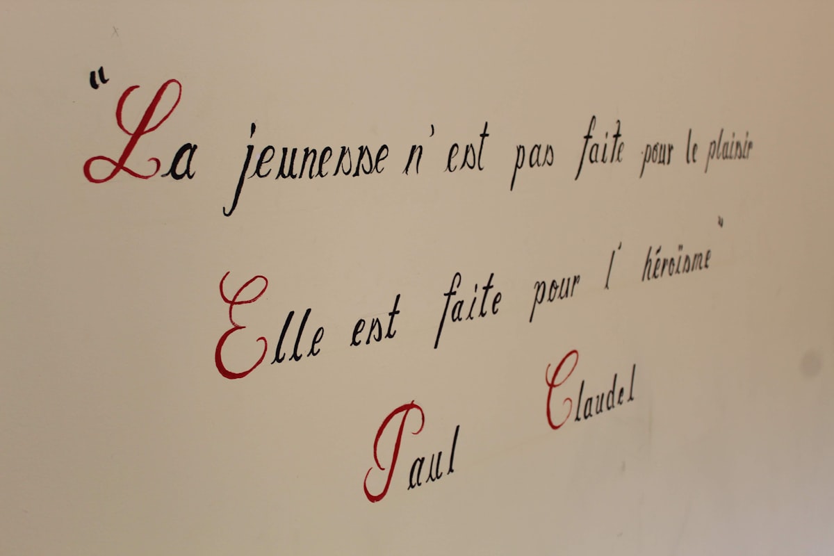 French quote on youth by Paul Claudel related to Elegance Meets functionality with French Provincial Sideboard