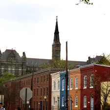 Georgetown University, DC. Depicted are Healy Hall and Alumni Square. related to Discover the Charm of Georgetown SC: A Bed and Breakfast Getaway