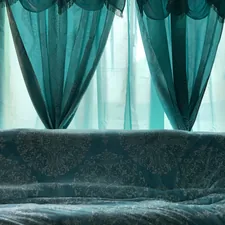 Grandma’s.  related to Teal Valance Curtains