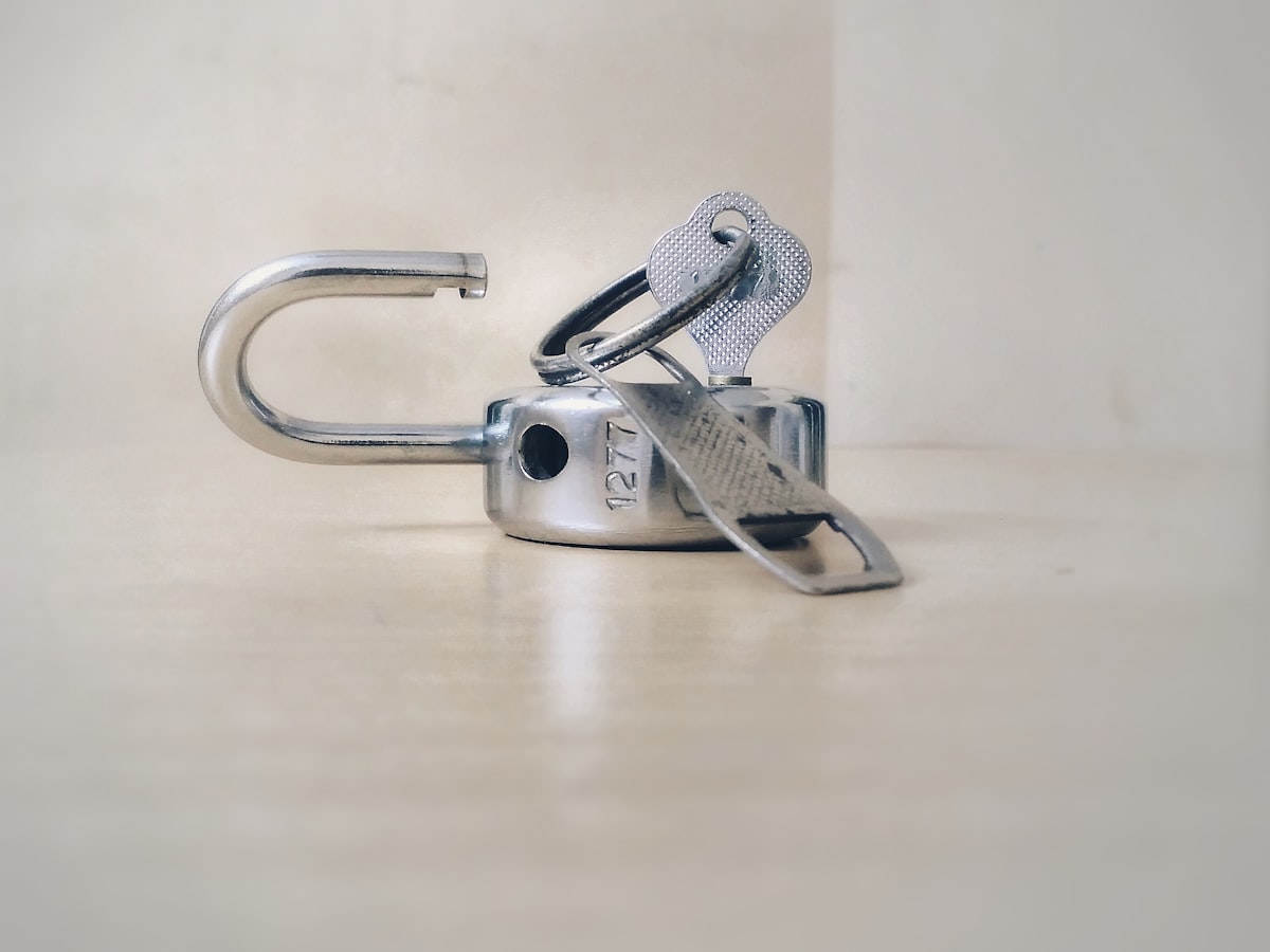 gray stainless steel padlock related to Elegant Storage Solutions: Unlocking the Potential of White Lacquer Sideboards