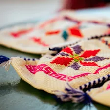 greek traditional embroidery related to Antique Woven Coverlets