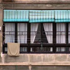 grey concrete house related to Gray Window Valance