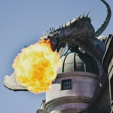 Gringott's Dragon throwing flames on Universal Studios related to How to Train Your Dragon Bedding: Transform Your Bedroom into a Viking Haven