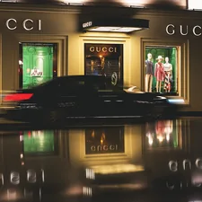 Gucci store facade related to Luxury Redefined: The Elegance of Gucci Bedding Sets for a Stylish Bedroom