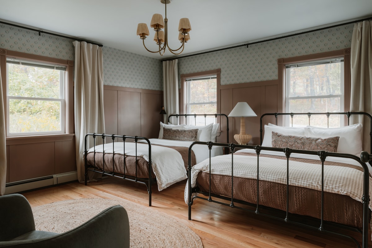 Guest Room (IG: @clay.banks) related to Twin Bed Coverlets