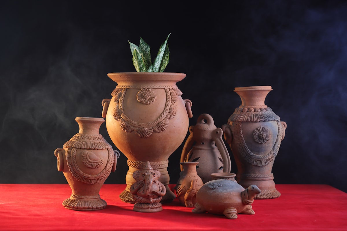 Handmade clay pot set related to Warmth and Style: Discover the Best Small Clay Chimineas