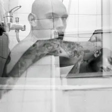 I have taken this photo with my analog camera's timer in my bathroom. Self-portrait of me. As you see in my other photos my mind is confusing sometimes like everyone. As I like colorful and positive works, I like dark works too. Double Exposure. related to Mirror Bed Bath & Beyond: A Guide to Reflecting Your Style