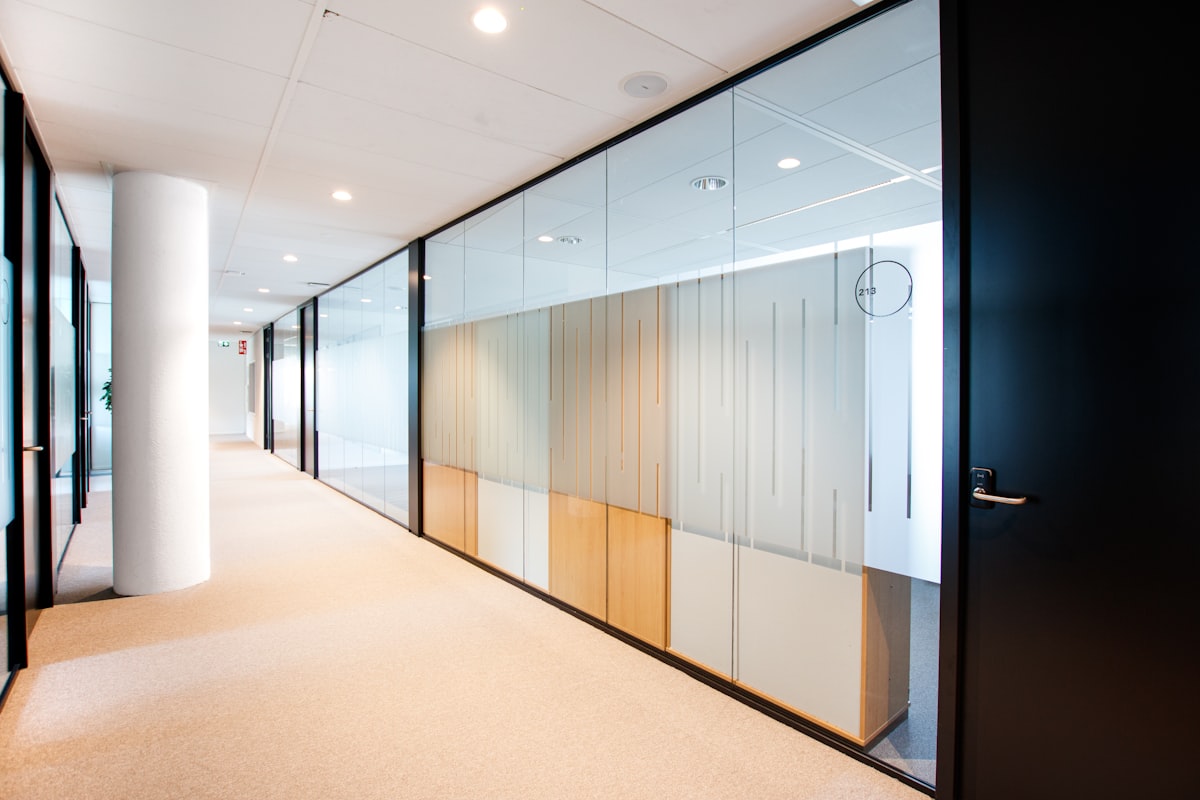 Inside the office of The Mark (Regus) in Rotterdam related to Elegant Storage Solutions with Sideboard Glass Doors