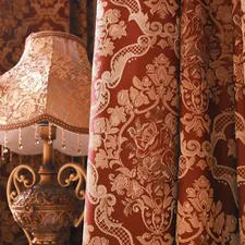 Lamp and curtain related to Country-Style Valances & Curtains