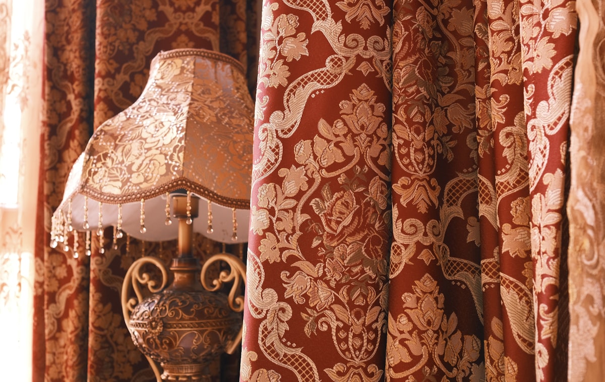 Lamp and curtain related to Create Elegant Window Treatments: A Guide on How to Make Valances