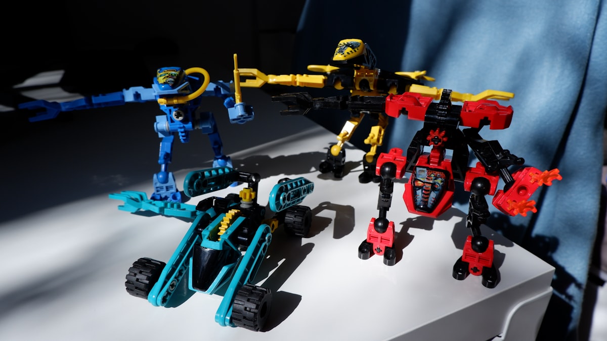LEGO Slizer toys: Sub Throwbot, City Throwbot, Judge Throwbot, Torch Throwbot.  related to Rescue Bots Bedding: A Fun and Cozy Way to Decorate Your Child's Room