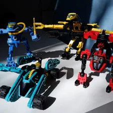 LEGO Slizer toys: Sub Throwbot, City Throwbot, Judge Throwbot, Torch Throwbot.  related to Rescue Bots Bedding: A Fun and Cozy Way to Decorate Your Child's Room