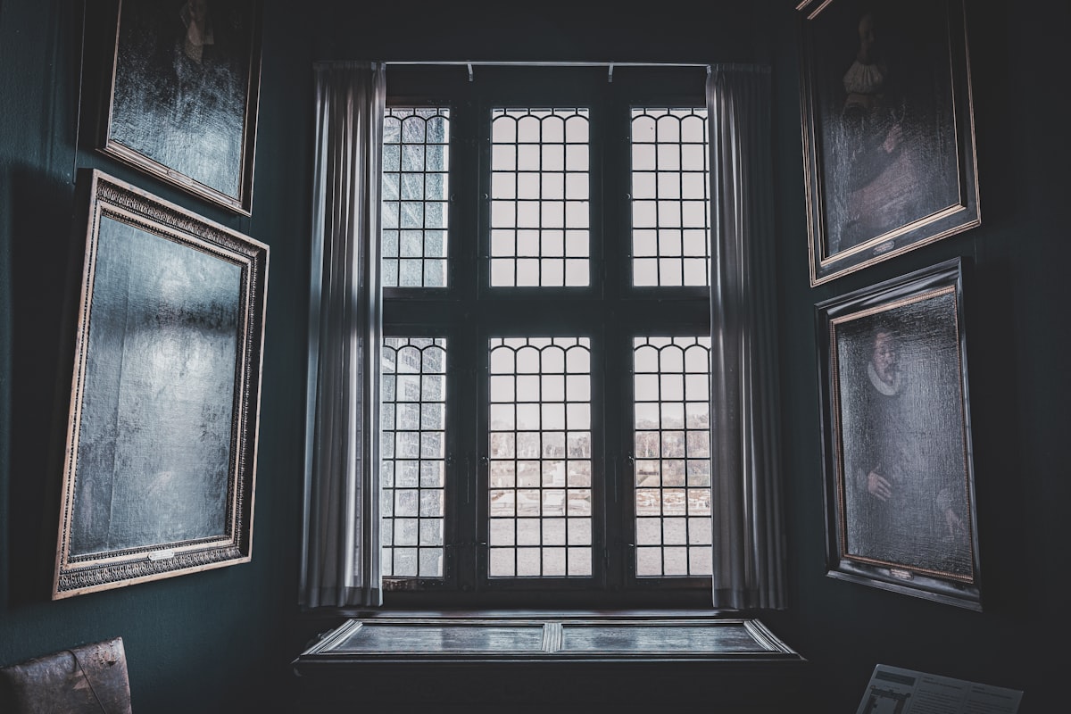 Looking outside the window inside from Frederiksborg Castle. related to Stunning Images of Window Valances to Elevate Your Home Decor