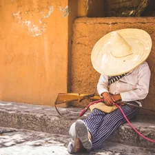 Man characterizing a mexican revolutionary soldier related to Find the Perfect Mexican Chiminea for Sale