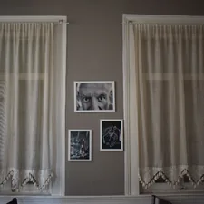 man's eyes wall decor related to Curtains, Valances, and Swags