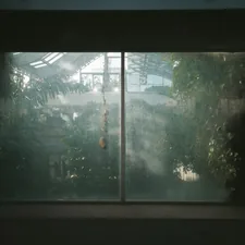 Misty Greenhouse Windows: The ethereal beauty of a greenhouse, where high humidity inside fogs up the windows, creating a dreamlike atmosphere. related to Window Wonderland: Elevate Your Views with Scarves and Valances