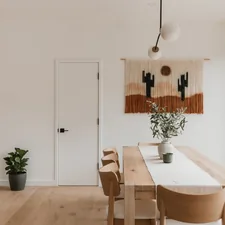 Modern dining room 1/2 (IG: @clay.banks) related to Enhance Your Dining Room with Majestic Oak Sideboards