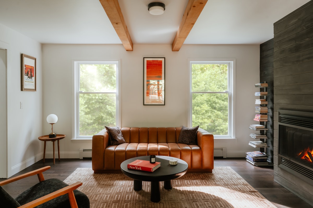 Modern living space 2/2 (IG: @clay.banks) related to The Ultimate Guide to Leather Futon Sofa Beds