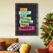 Motivational poster on a wall with furniture. related to Elevate Your Decor: The Role of a Buffet Console Sideboard
