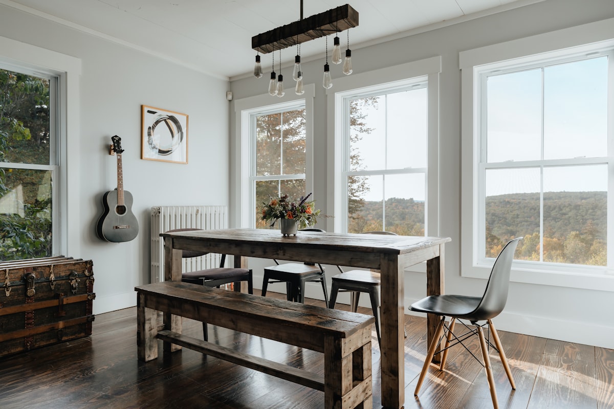 Narrowsburg Cottage Dining Room 4/4 (IG: @clay.banks) related to Elevate Your Dining Space with Stunning Dining Room Window Valances