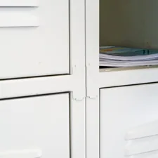 Notebook inside a school locker. related to Timeless Elegance: Metal Sideboards Furniture in Modern Homes