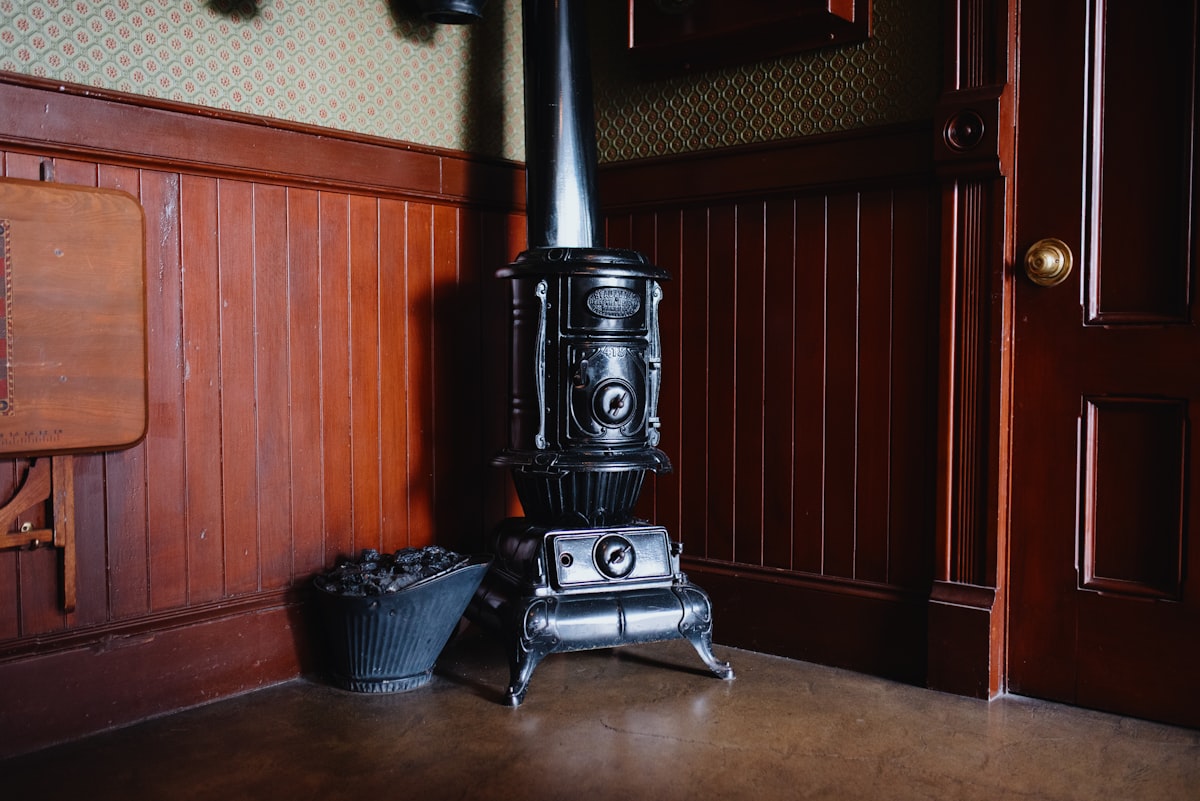 old antique stove, Disneyland Fire Department, Main Street, U.S.A. related to Embark on a Cast Iron Chiminea Burning Bonfire Experience