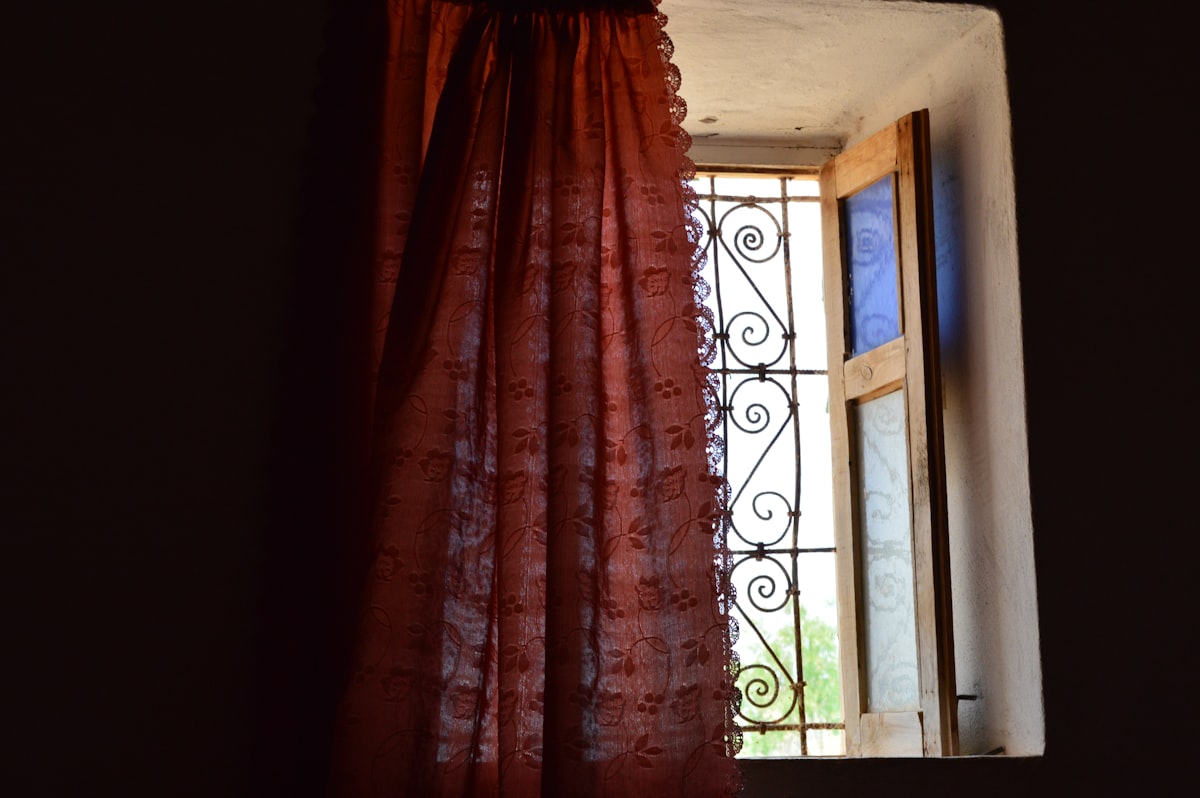 opened window related to Elegant Burnt Orange Valance Options