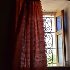 opened window related to Elegant Burnt Orange Valance Options