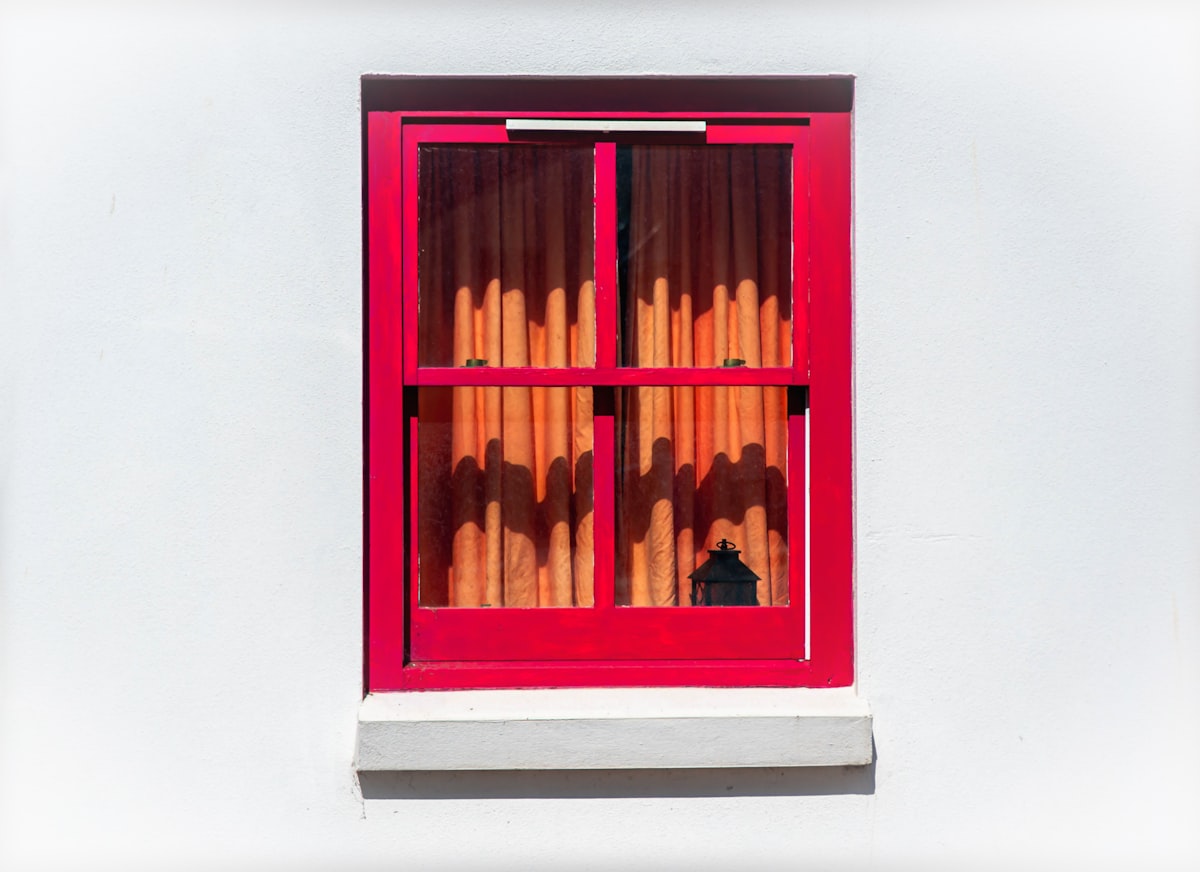 Red window related to Small Window Valances