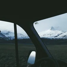 Road tripping Iceland and figured I'd take this shot of my mate, driving for ages and the views were absolutely stunning. One of the best drives I've had period.  related to Exploring the World of Cars Window Valances