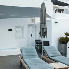 Santorini Hotel In This Image: https://www.atrinasantorini.com/ related to Transform Your Outdoor Space with a Comfortable Day Bed